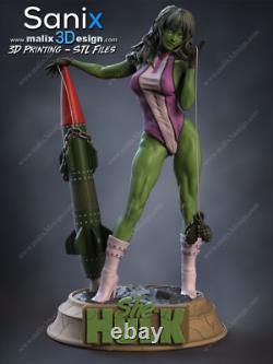 Kit de modèle à l'échelle de résine She-Hulk non peint, imprimé en 3D