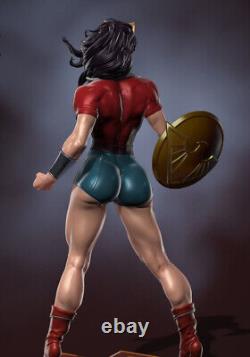 Kit de modèle d'impression 3D de Wonder Woman Sex Girl figurine en résine non peinte non assemblée