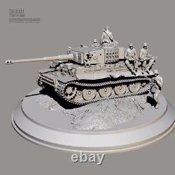 Kit de modèle de figurine en résine à l'échelle 1/35 pour l'impression 3D de chars et soldats de la Seconde Guerre mondiale non assemblés
