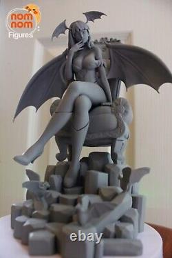 Kit de modèle en résine d'art de fan de Princesse Vampire imprimé en 3D 12k non peint non assemblé