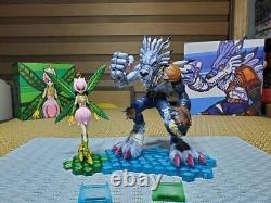 L'aventure De Digimon Étaient Garurumon Lilimon Résine Peint Figure Modèle Statue Gk