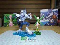 L'aventure De Digimon Étaient Garurumon Lilimon Résine Peint Figure Modèle Statue Gk