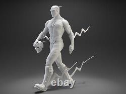 Le modèle de kit de figurine non peinte, non assemblée en résine GK The Flash Hero Man 3D Printing.