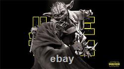 Maître Yoda contre Darth Unpainted Figure Model GK Blank Unassembled Kit 30cm Stock