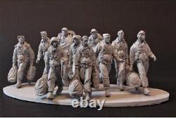 Maquette en résine non peinte à l'échelle 1/32 de soldat américain de la Seconde Guerre mondiale, kit de figurine de guerre non assemblé GK