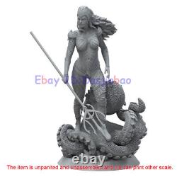 Mera Queen Femme Figurine 3d Imprimante Modèle Kit Non Peint Démonté 32cm