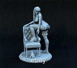 Mercredi Addams Impression 3D Modèle de Figurine Non Peinte Kit Sculpture Nouveau