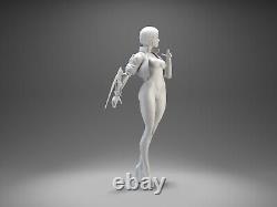 Modèle de figurine CyberPunk Sexy Girl en impression 3D, kit de montage en résine non peinte et non assemblée
