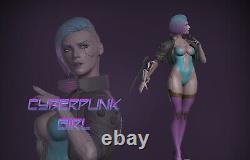Modèle de figurine CyberPunk Sexy Girl en impression 3D, kit de montage en résine non peinte et non assemblée