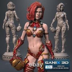 Modèle imprimé en 3D d'Iron Widow (Scarlett Johansson), non assemblé et non peint