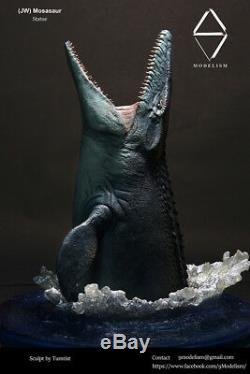 Monde Jurassic Mosasaur Statue Dinosaur Modèle Figure Base De Collecteur