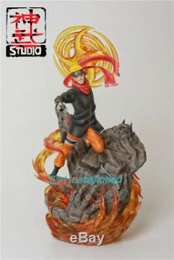 Naruto Shenwu Studio Uzumaki Naruto Résine Modèle Painted Led Lumière Statue Figure