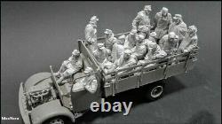 Non Peint 1/35 16pcs Allemand Soldats Remise Ww2 Résine Figurine Modèle Kit-pas De Voiture