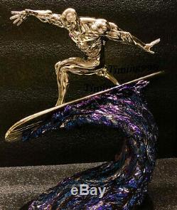 Rétrécissement Modèle 1/10 Silver Surfer Statue Résine Hero Figure Electroplatin