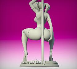 Sexy Pole Dancer Model Kit Résine Figure Diorama Non Peint