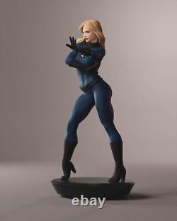 Sue Storm Fantastic Four kit de modèle en résine à l'échelle non peint 3D imprimé