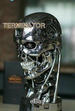 Terminator Salvation T800 1/1 Lifesize Crâne Figure Statue Jouet À Collectionner