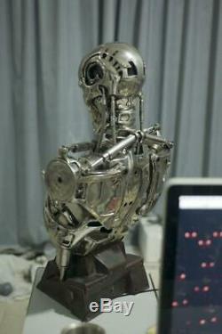 Terminator T2 T800 11 Life-size Bust Modèle Endoskeleton Chrome Figure Statue