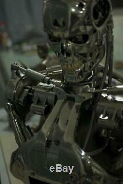 Terminator T2 T800 11 Life-size Bust Modèle Endoskeleton Chrome Figure Statue