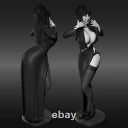 Unpainted Elvira 1/6 30cm 3D Resin Figure Model Kit 12in Sexy Cassandra Peterson translates to: Kit de modèle de figurine en résine 3D Elvira non-peint 1/6, de 30 cm (12 pouces), avec la séduisante Cassandra Peterson.