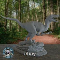 Velociraptor Jurassic Park 12.9 Diorama Figurine Modèle De Résine Personnalisé Bricolage