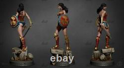 Wonder Woman Avec Deux Têtes Figurine Modèle GK Non Peint Kit Blank 40cm Nouveau Stock